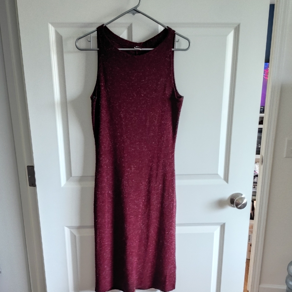 PerSeption Concept Sleeveless Wine Midi Dress